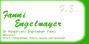 fanni engelmayer business card